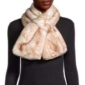Fur Scarf Brown/Cream - NW​​​​​​​​​​​​​​